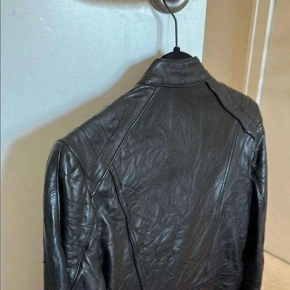 Polo Ralph Lauren Black Leather Moto Jacket | Real Cowhide | Women’s Size Small - Picture 12 of 13
